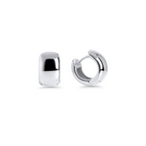 Elea Silver Huggie Earrings