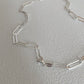 Silver chunky paperclip necklace - Espace Skins Montreal