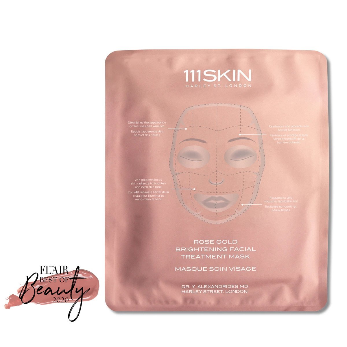Rose Gold Brightening Facial Treatment Mask BOX (5) - Espace Skins Montreal